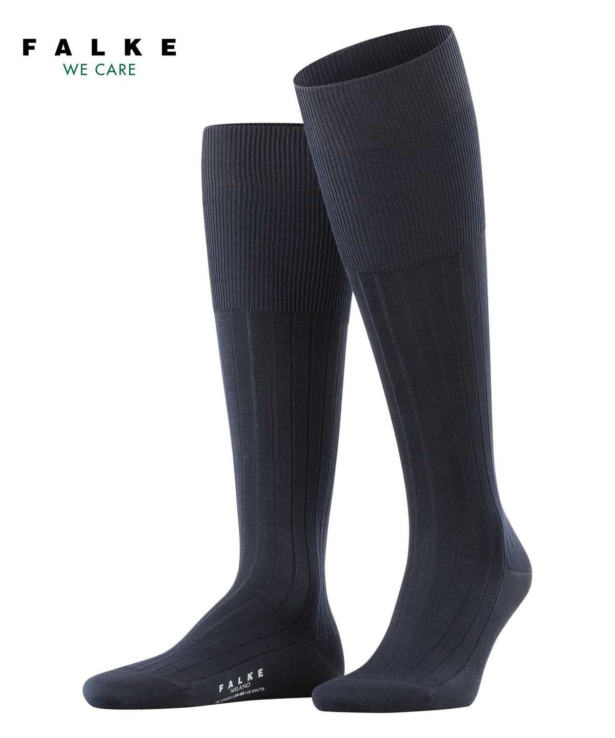 Skarpetki Falke Milano Knee-high Socks Męskie Niebieskie | KFBOSG-910