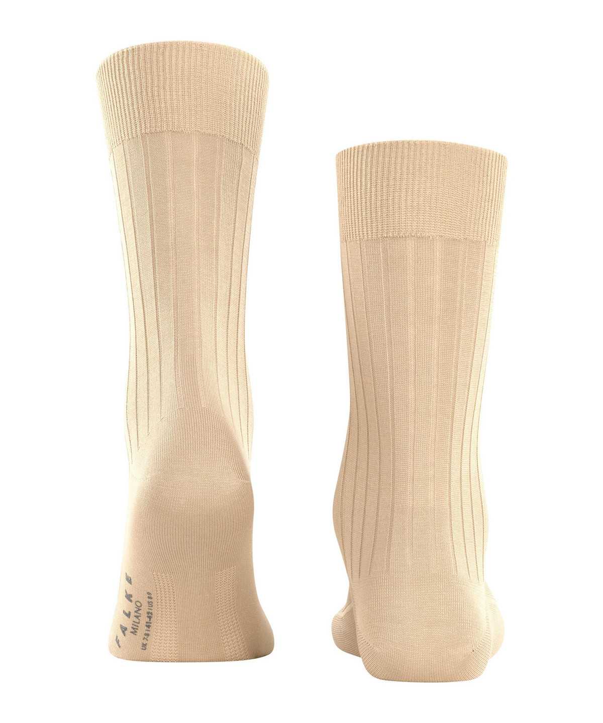 Skarpetki Falke Milano Socks Męskie Beżowe | CIWGDP-962