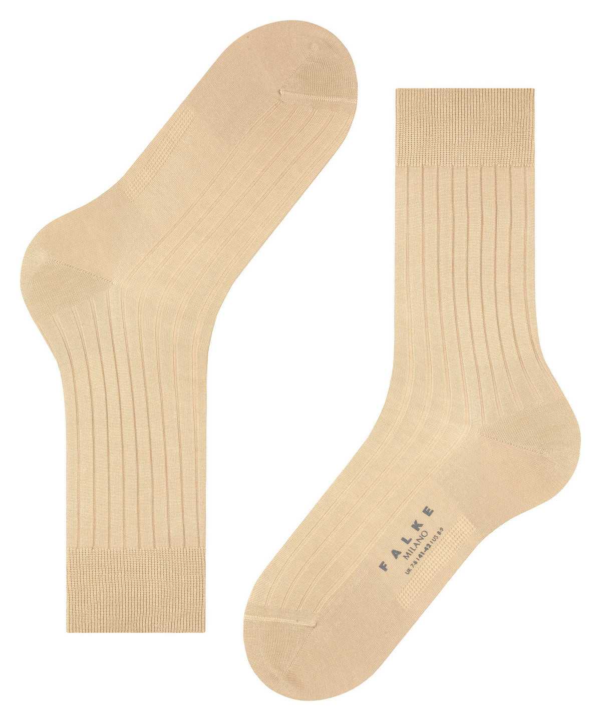 Skarpetki Falke Milano Socks Męskie Beżowe | CIWGDP-962