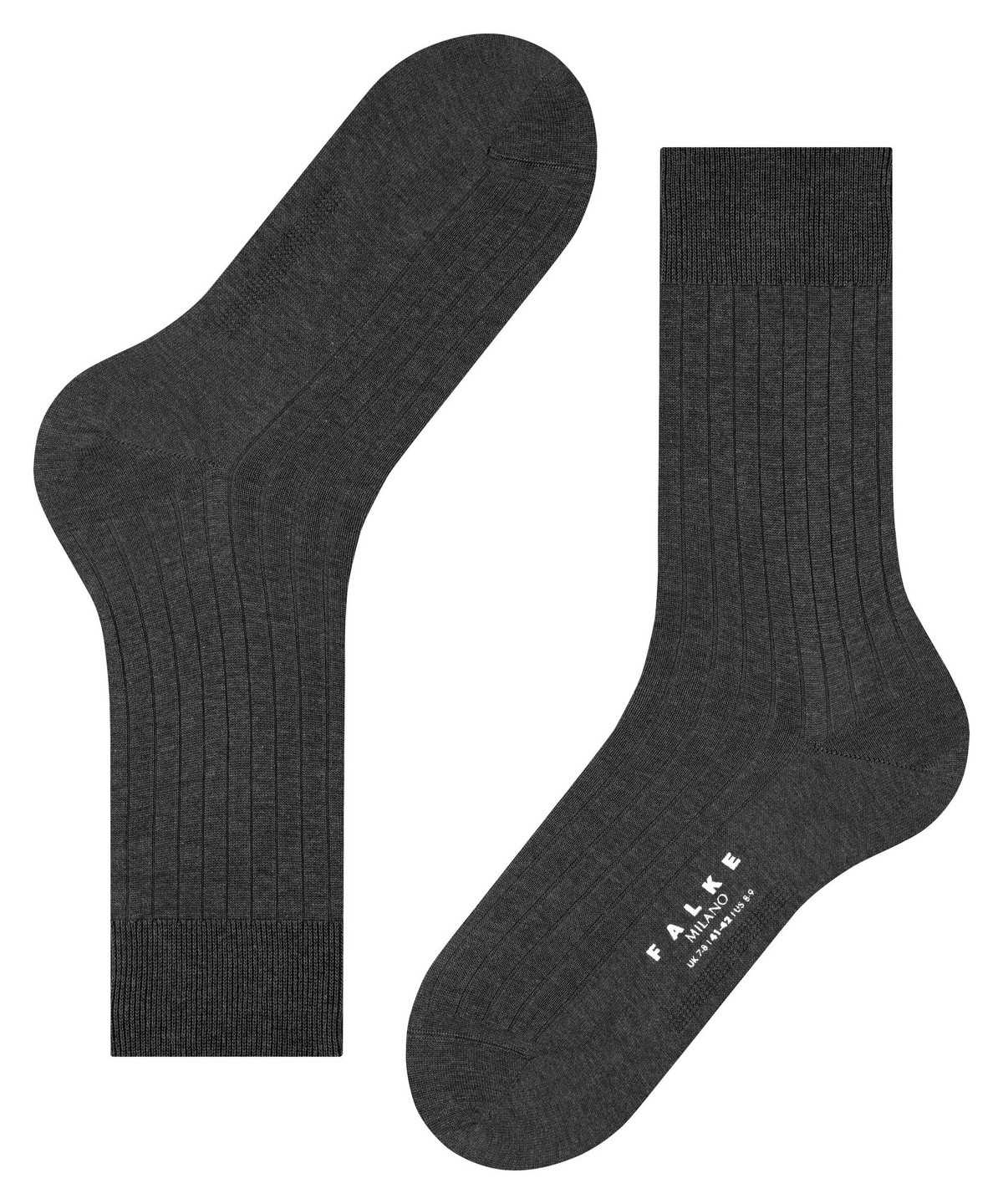 Skarpetki Falke Milano Socks Męskie Szare | HRFCYT-715