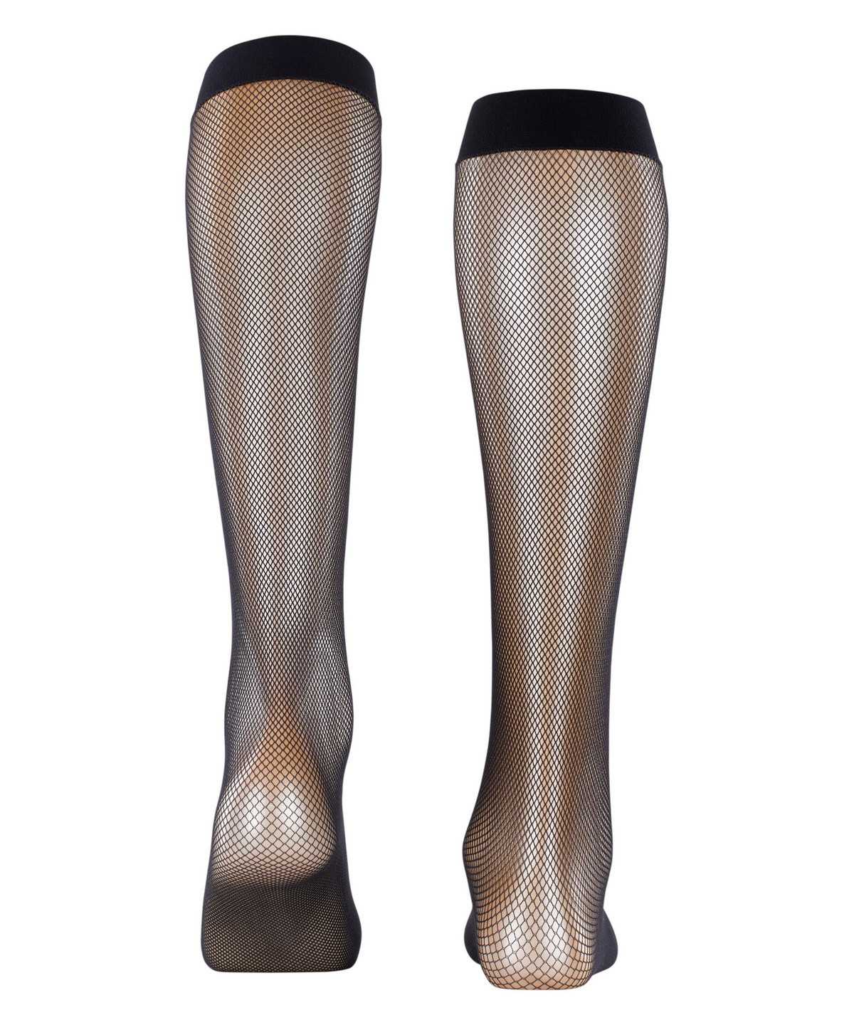 Skarpetki Falke Net Knee-high Socks Damskie Czarne | KCNJAE-267