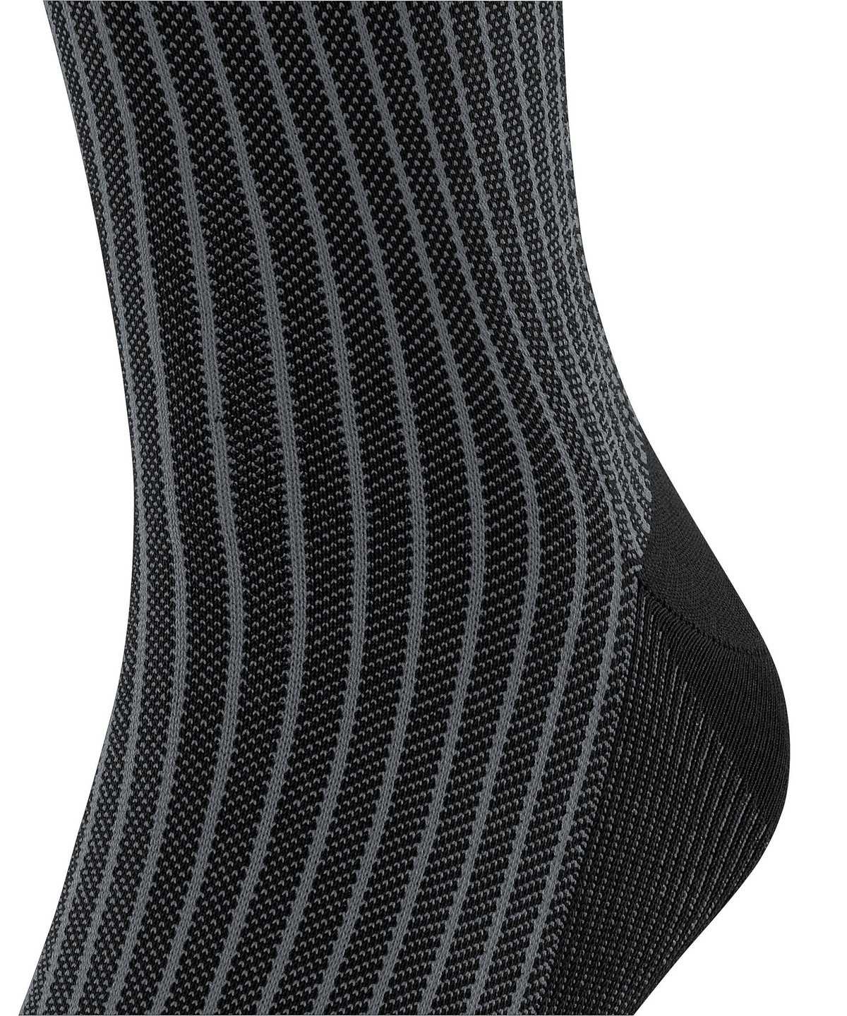 Skarpetki Falke Oxford Stripe Knee-high Socks Męskie Czarne | LKVMFP-028