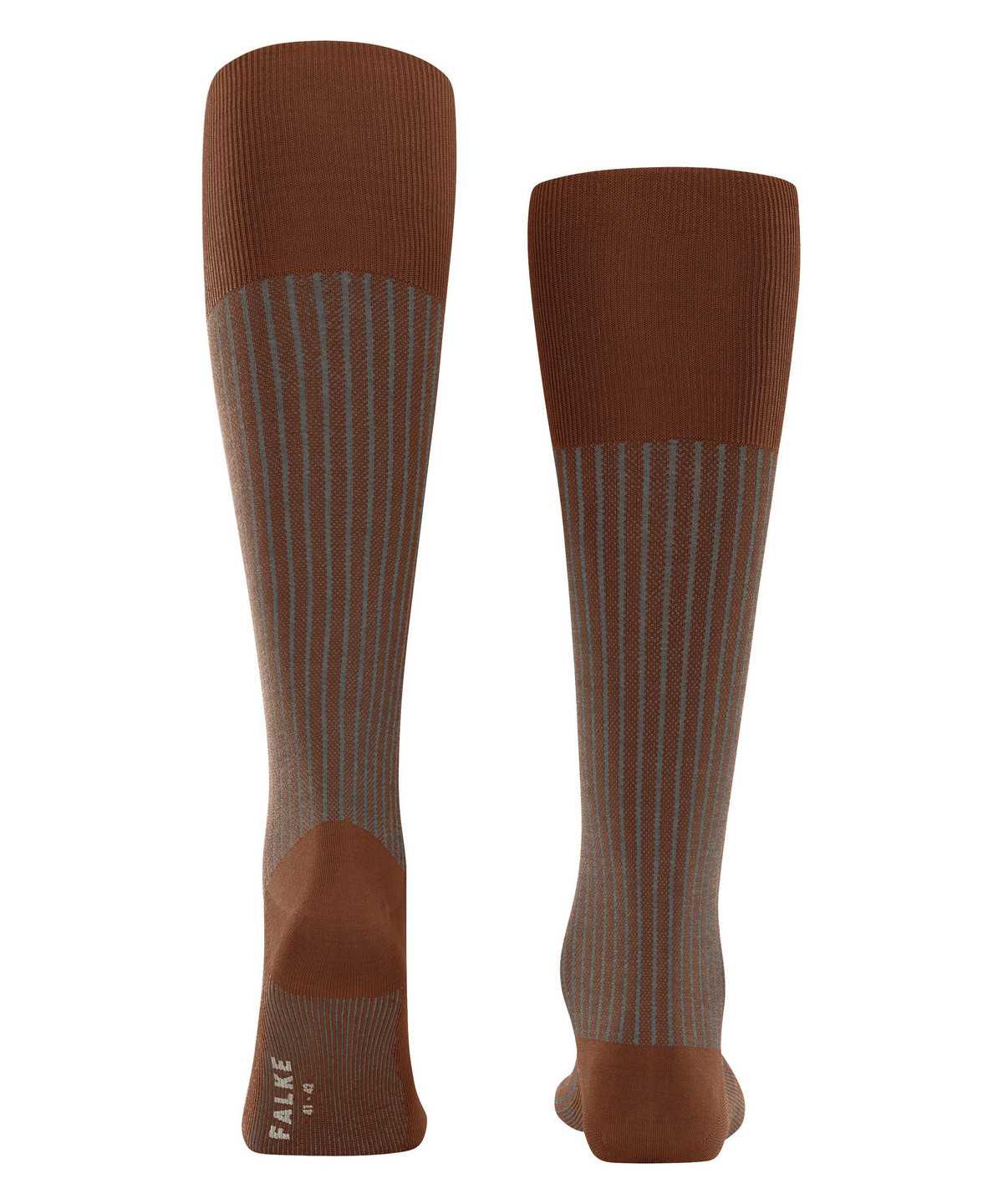 Skarpetki Falke Oxford Stripe Knee-high Socks Męskie Brązowe | MHJRCZ-352