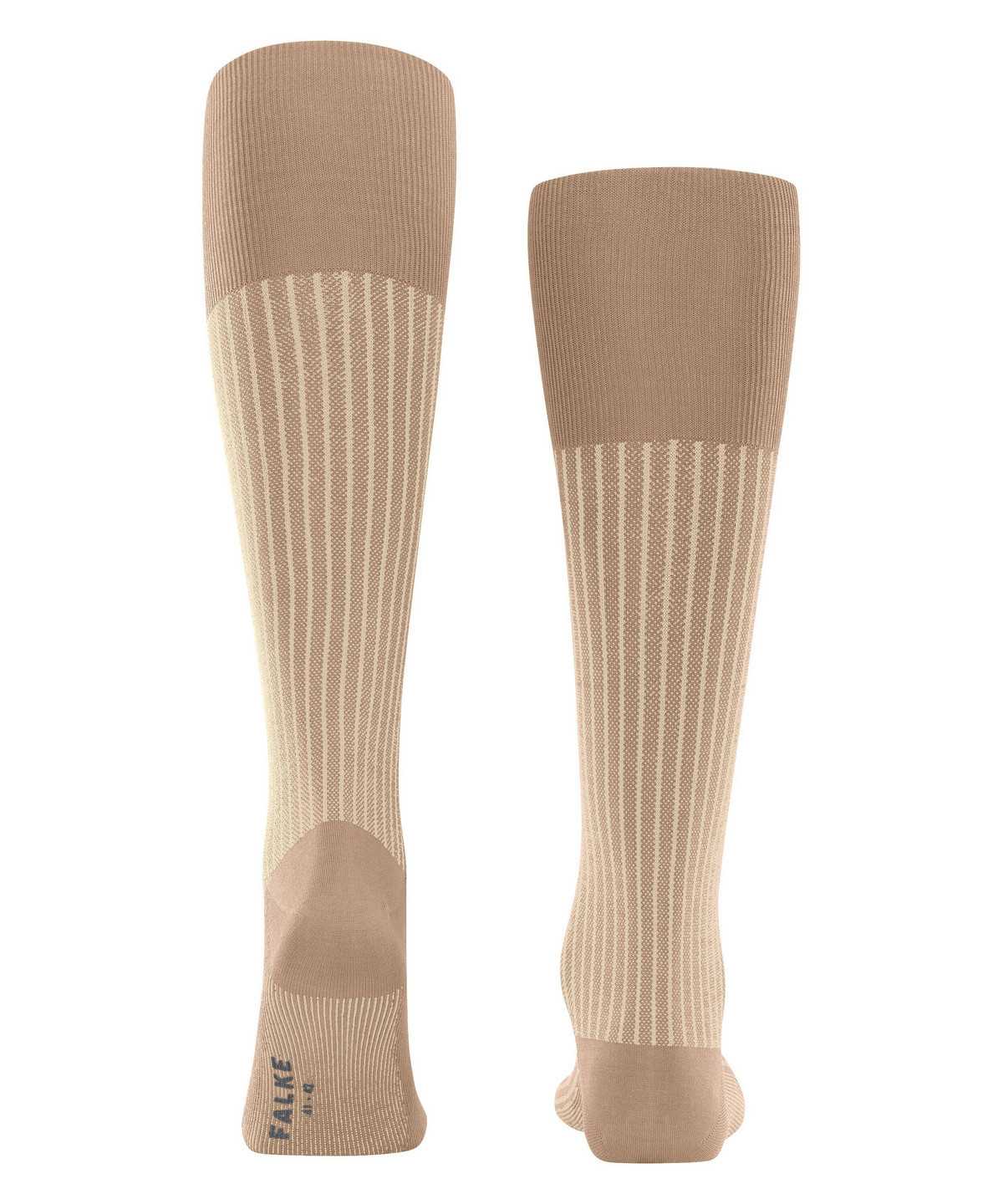 Skarpetki Falke Oxford Stripe Knee-high Socks Męskie Brązowe | HAYFVZ-290