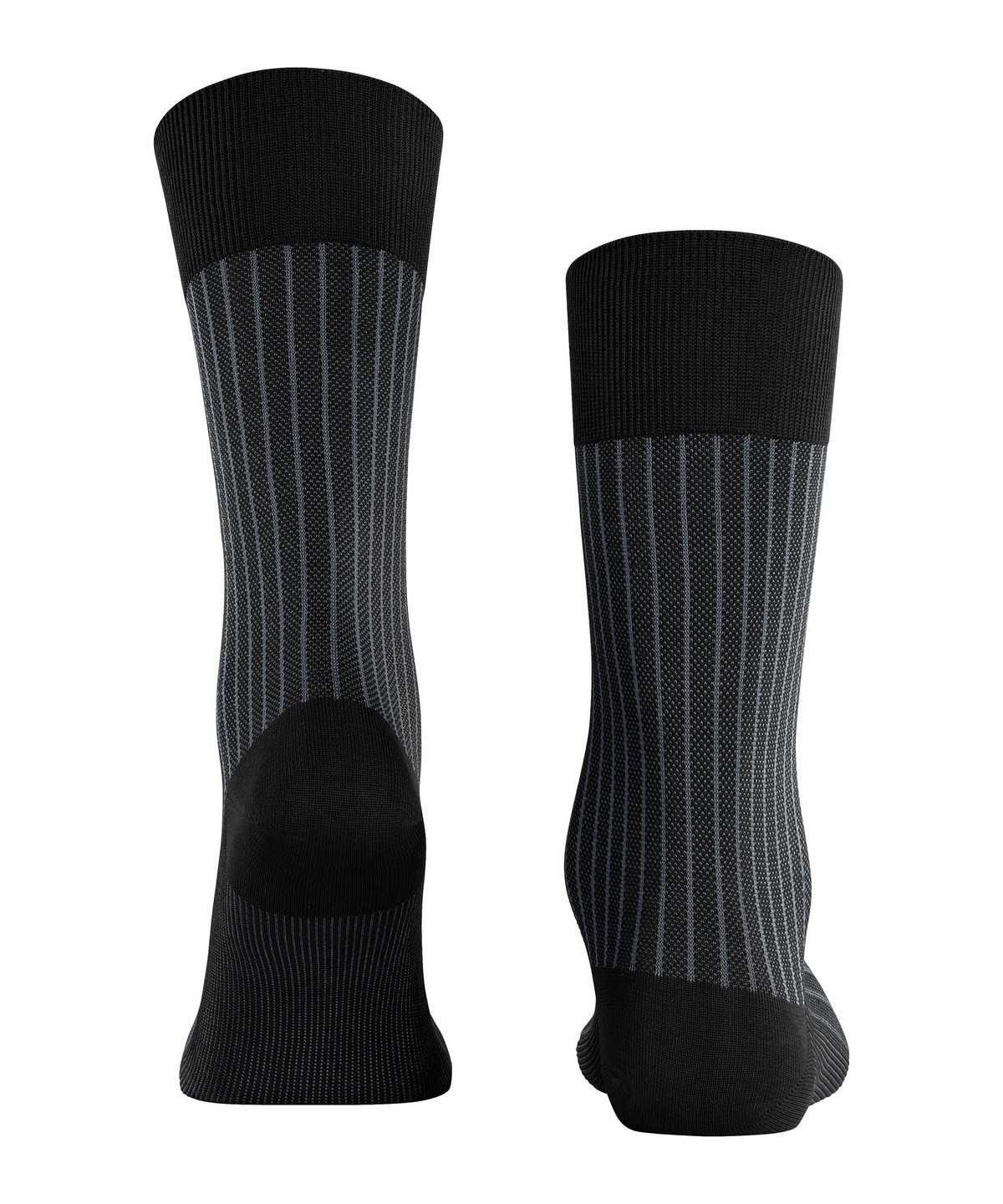 Skarpetki Falke Oxford Stripe Socks Męskie Czarne | SVRFTQ-425