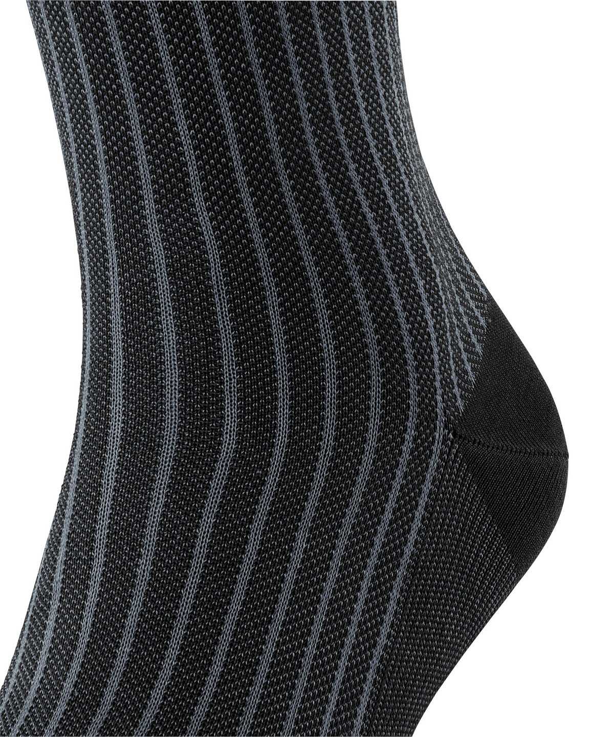 Skarpetki Falke Oxford Stripe Socks Męskie Czarne | SVRFTQ-425