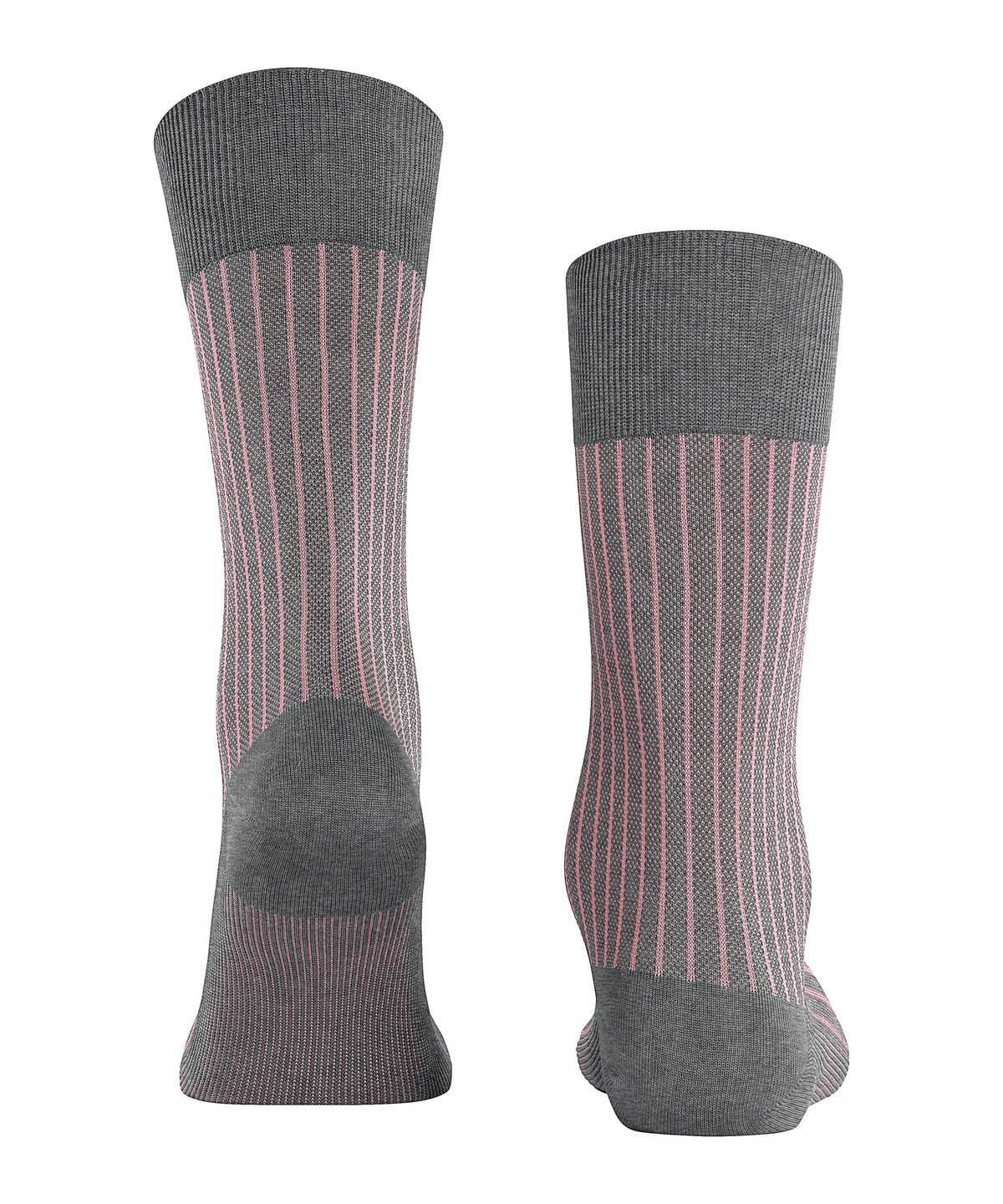 Skarpetki Falke Oxford Stripe Socks Męskie Szare | MIXYBF-791