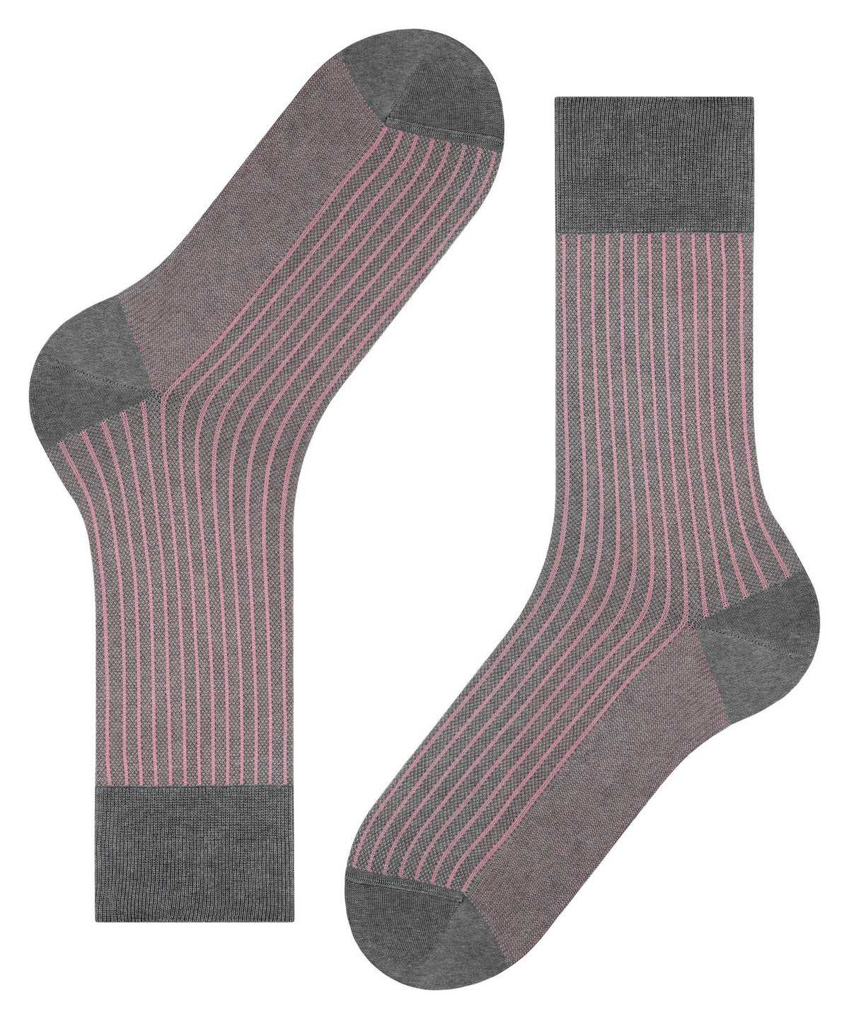 Skarpetki Falke Oxford Stripe Socks Męskie Szare | MIXYBF-791