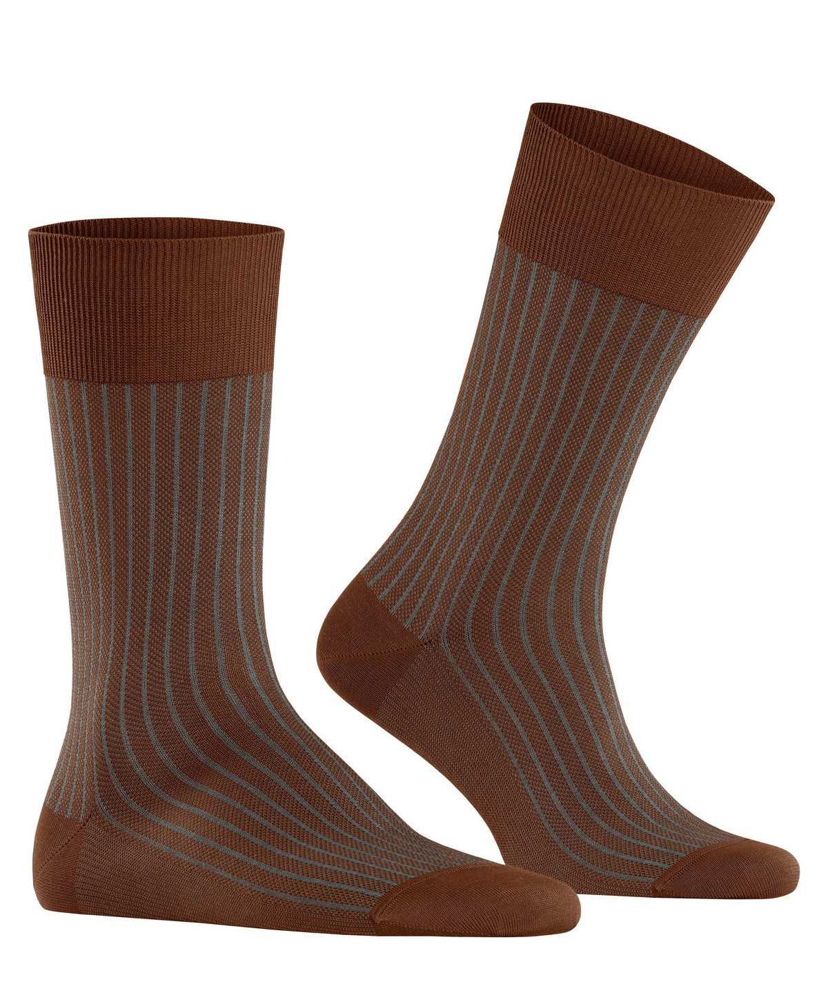 Skarpetki Falke Oxford Stripe Socks Męskie Brązowe | FKYQBN-187