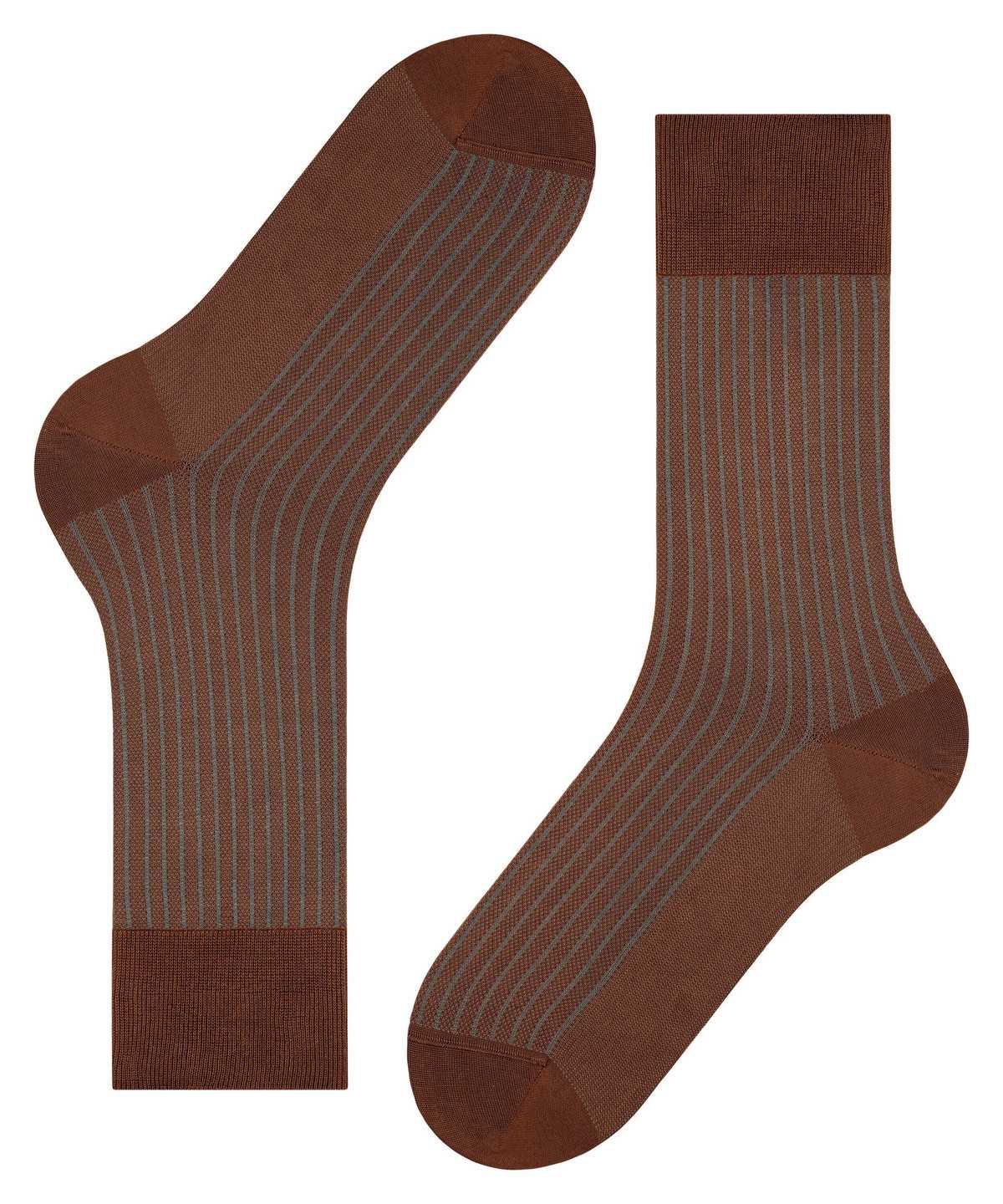 Skarpetki Falke Oxford Stripe Socks Męskie Brązowe | FKYQBN-187