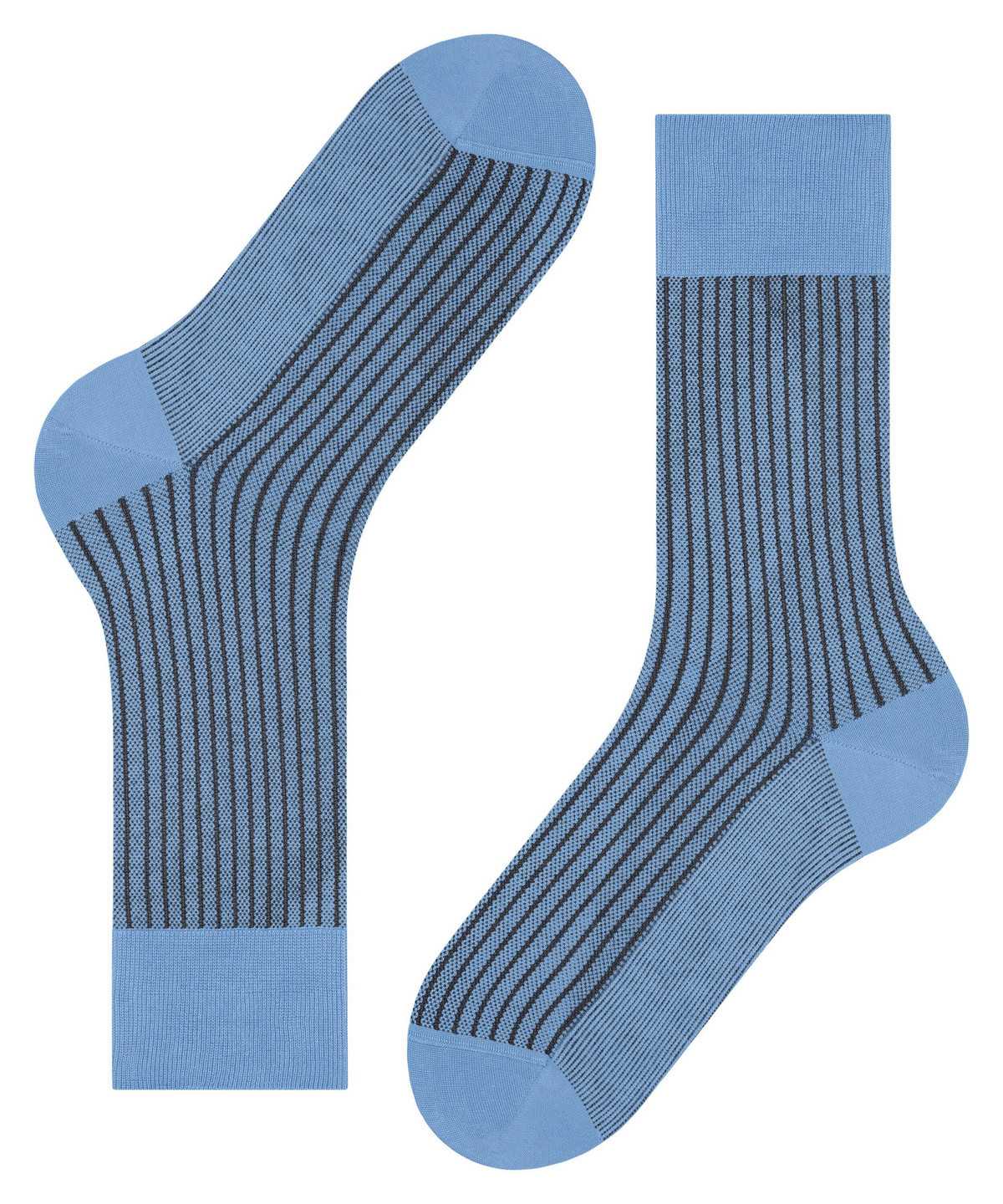 Skarpetki Falke Oxford Stripe Socks Męskie Niebieskie | BOYWKR-928