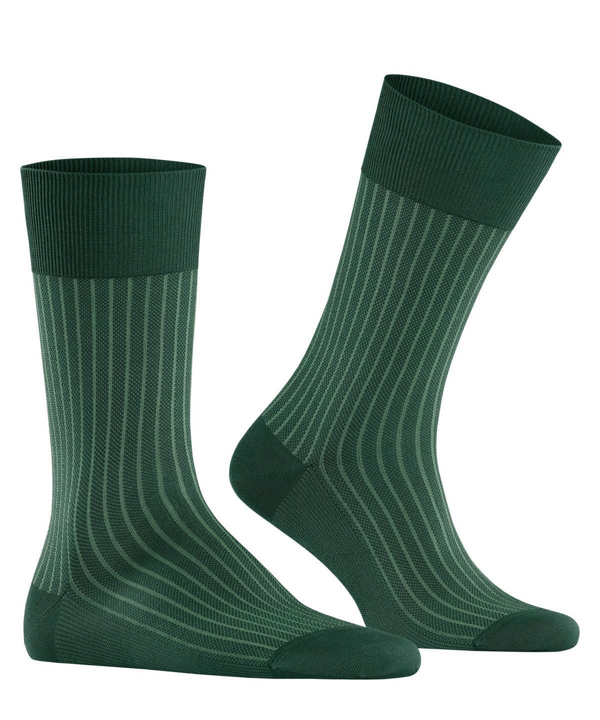 Skarpetki Falke Oxford Stripe Socks Męskie Zielone | VOTWPJ-415