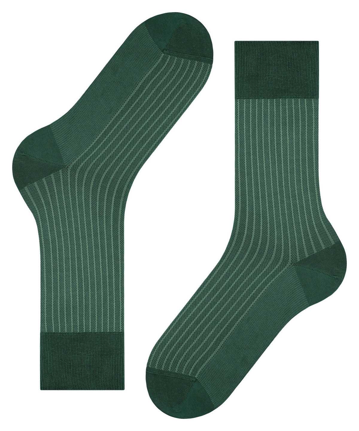 Skarpetki Falke Oxford Stripe Socks Męskie Zielone | VOTWPJ-415