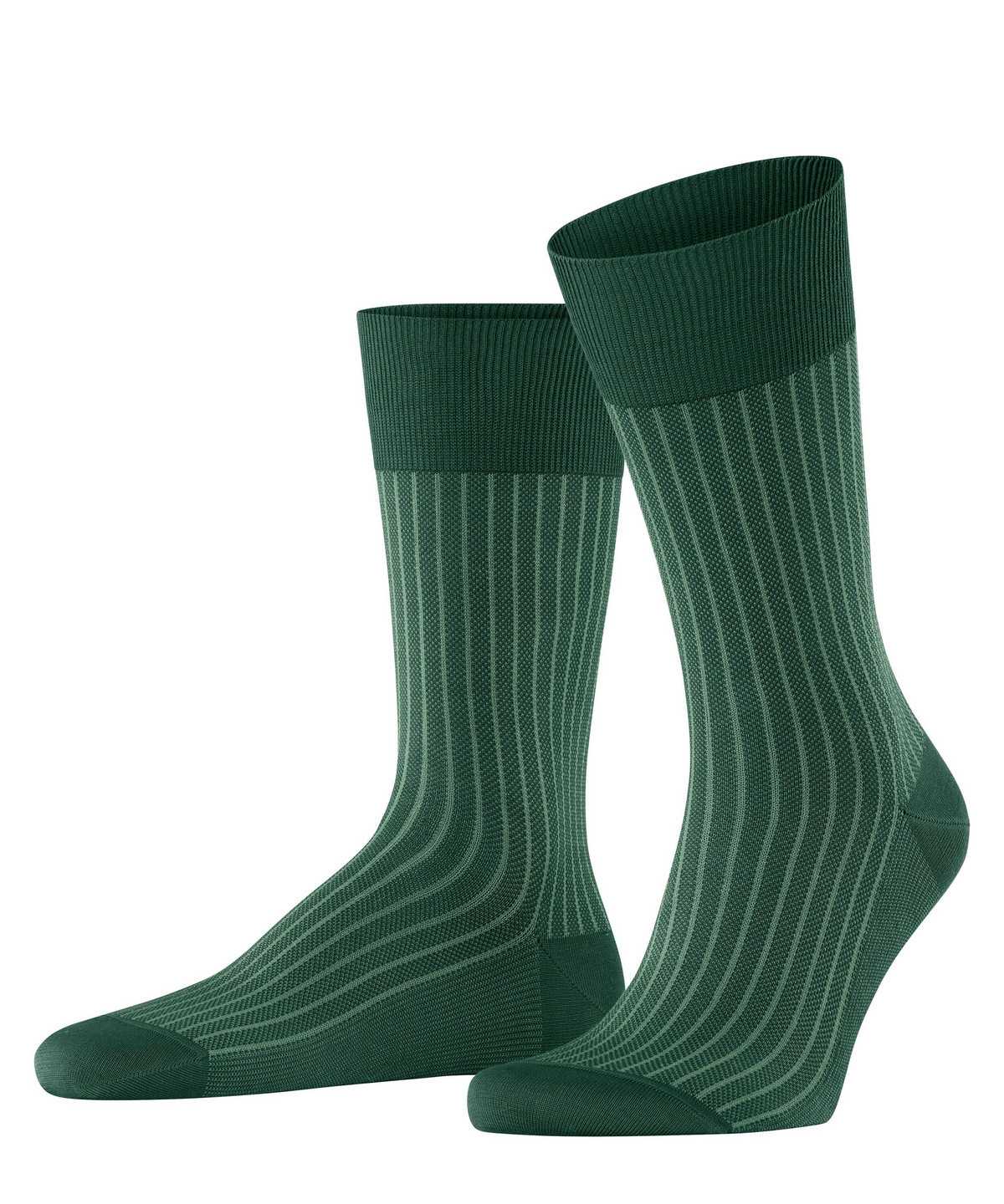 Skarpetki Falke Oxford Stripe Socks Męskie Zielone | VOTWPJ-415