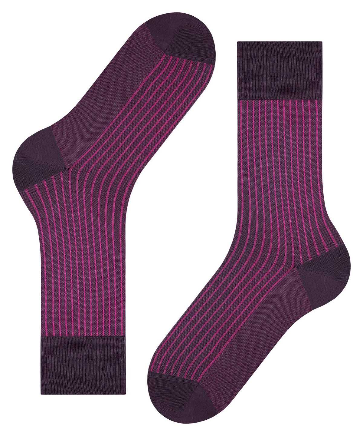 Skarpetki Falke Oxford Stripe Socks Męskie Fioletowe | ARHCXE-513