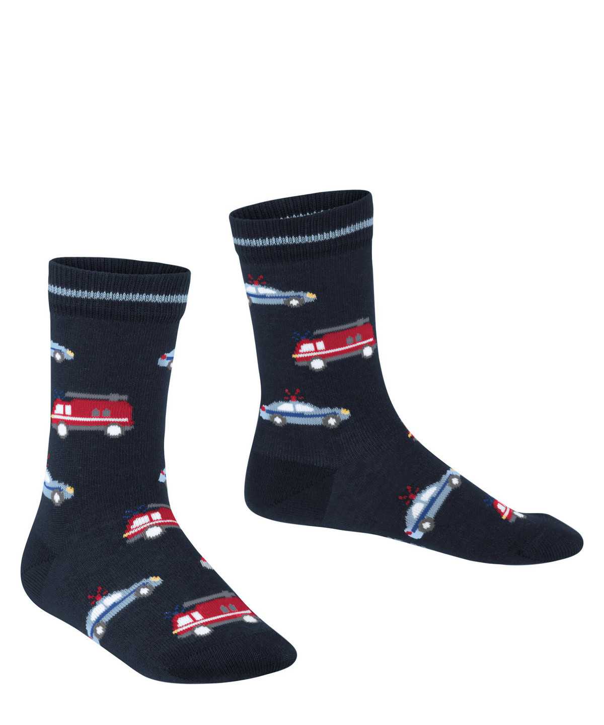 Skarpetki Falke Police and Fire Cars Socks Dziecięce Niebieskie | LPZCGB-627