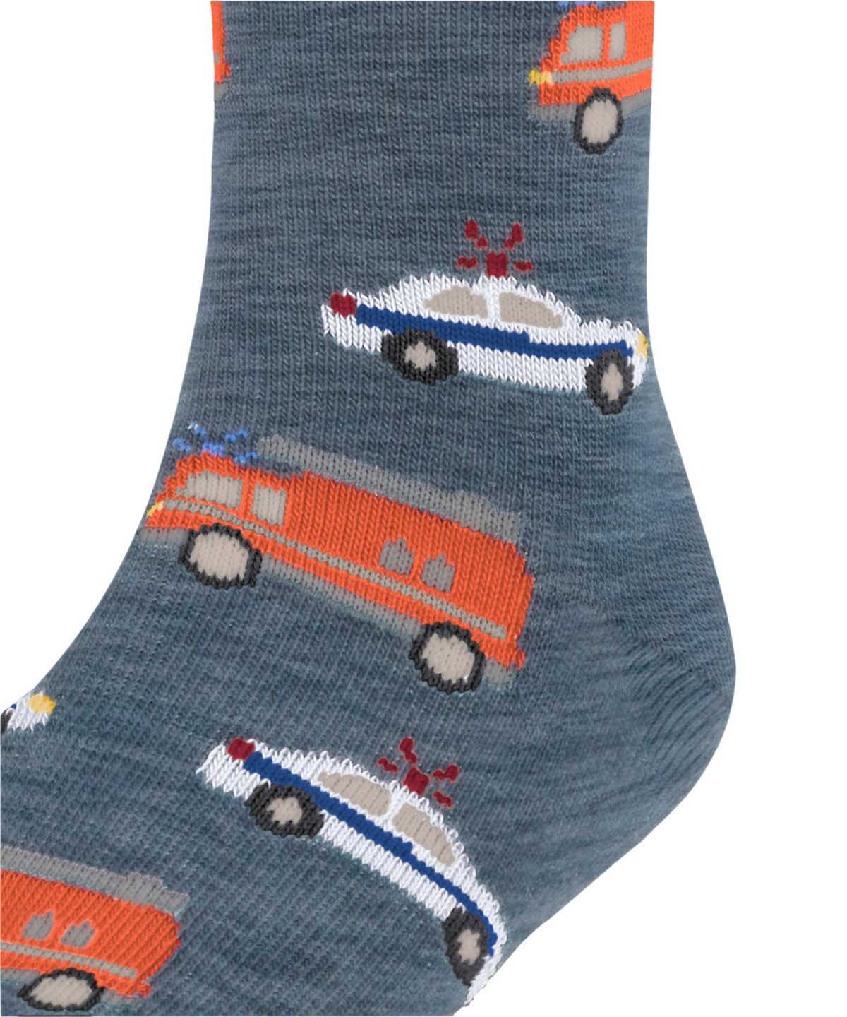 Skarpetki Falke Police and Fire Cars Socks Dziecięce Niebieskie | PZBVUD-053