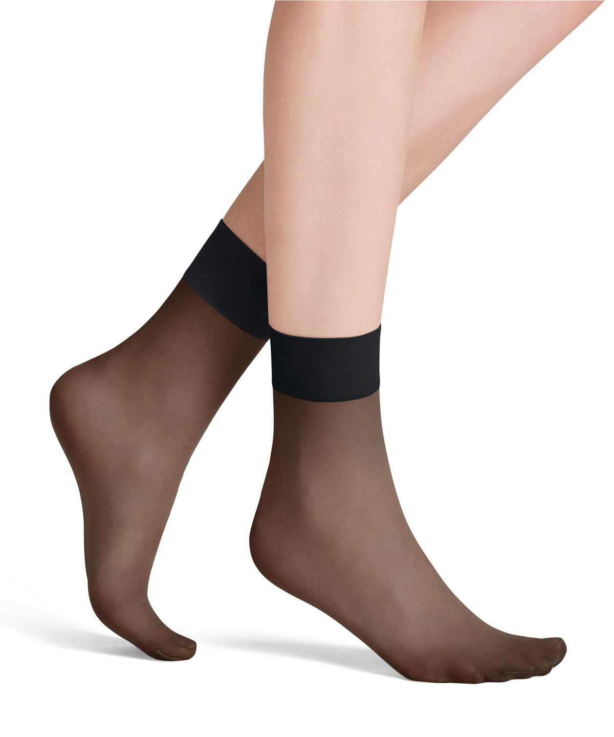 Skarpetki Falke Pure Matt 20 DEN Ankle socks Damskie Czarne | CEKIHP-291