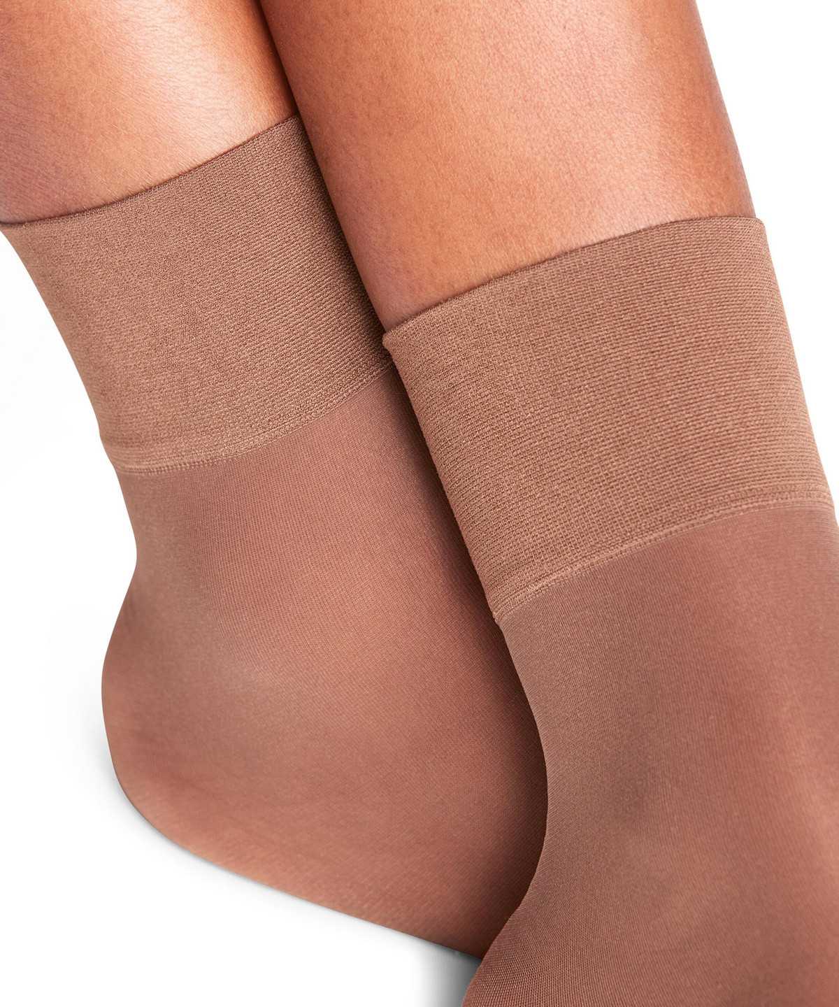 Skarpetki Falke Pure Matt 20 DEN Ankle socks Damskie Brązowe | ZOKPEU-578