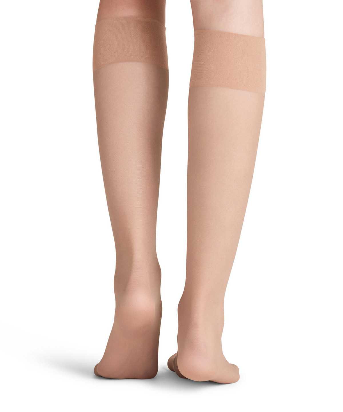 Skarpetki Falke Pure Matt 20 DEN Knee-high Socks Damskie Beżowe | PSOXEZ-957