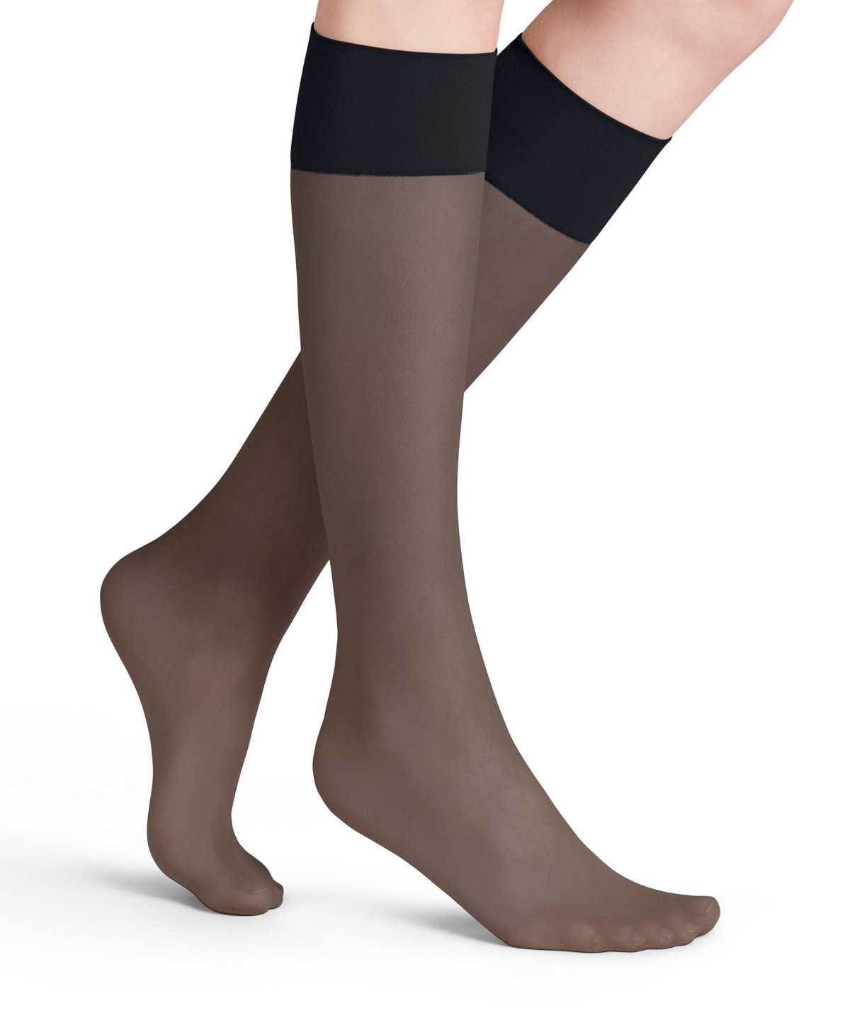 Skarpetki Falke Pure Matt 20 DEN Knee-high Socks Damskie Niebieskie | HIWDYO-543