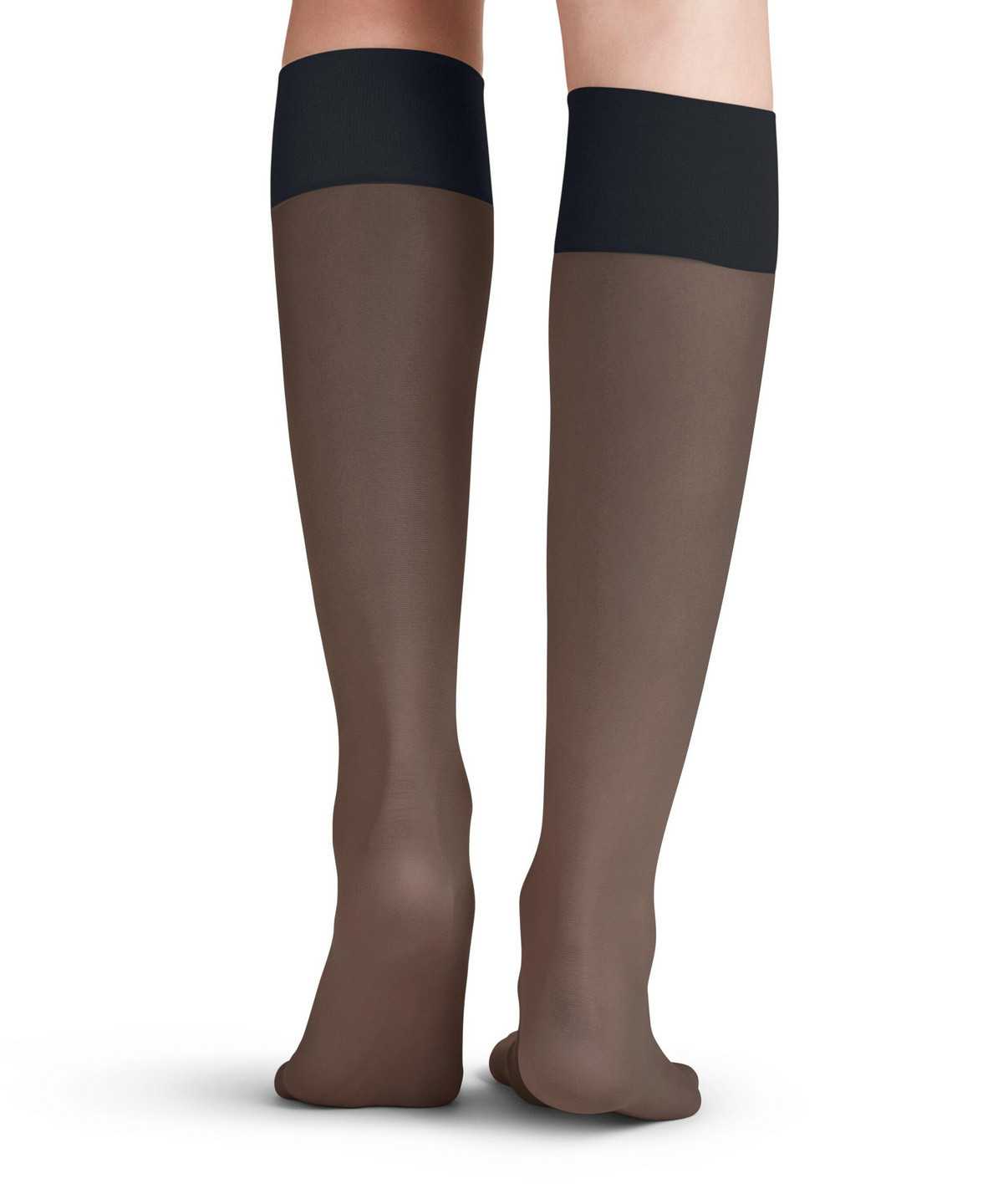 Skarpetki Falke Pure Matt 20 DEN Knee-high Socks Damskie Niebieskie | HIWDYO-543