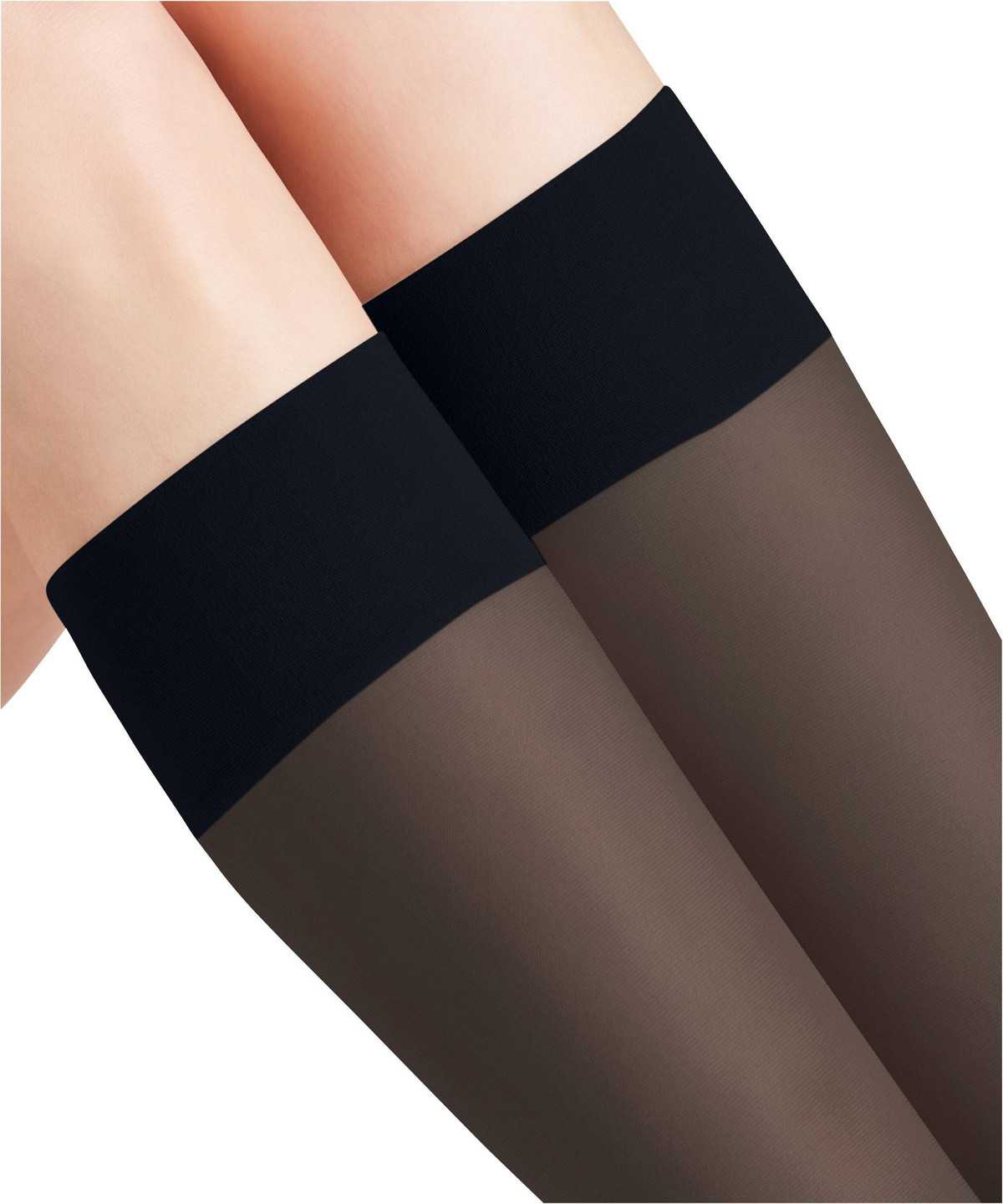 Skarpetki Falke Pure Matt 20 DEN Knee-high Socks Damskie Niebieskie | HIWDYO-543