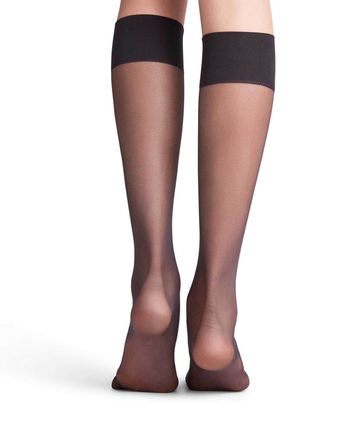 Skarpetki Falke Pure Matt 20 DEN Knee-high Socks Damskie Czarne | NDQOSM-043