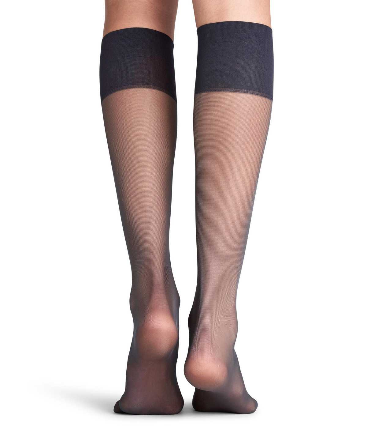 Skarpetki Falke Pure Matt 20 DEN Knee-high Socks Damskie Szare | EHJLDR-894