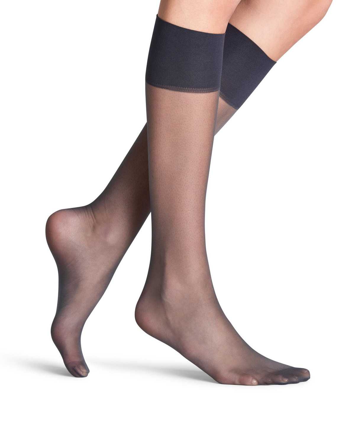 Skarpetki Falke Pure Matt 20 DEN Knee-high Socks Damskie Szare | EHJLDR-894