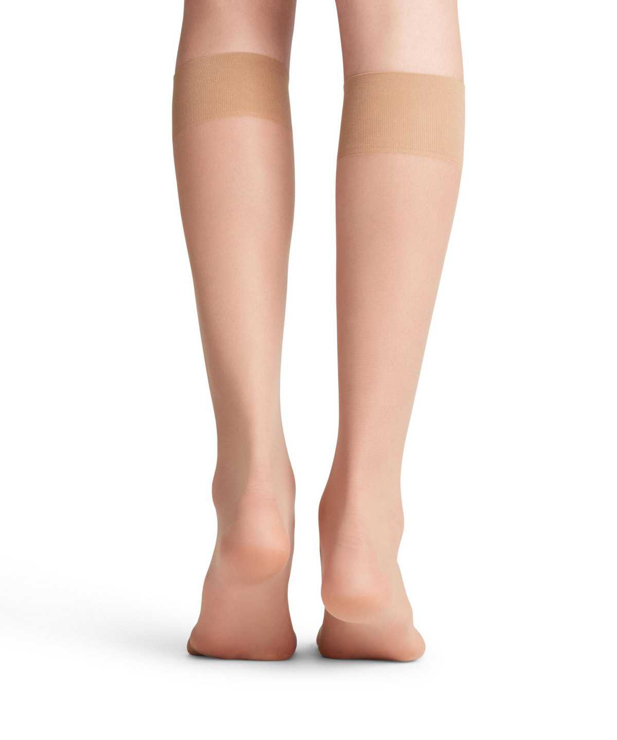 Skarpetki Falke Pure Matt 20 DEN Knee-high Socks Damskie Beżowe | CBTMYO-087