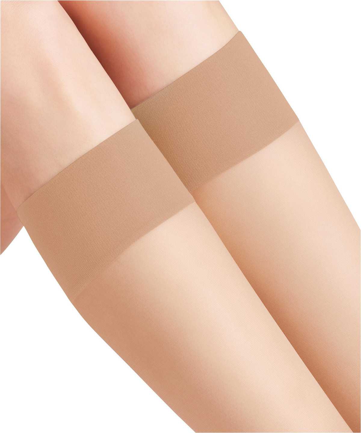 Skarpetki Falke Pure Matt 20 DEN Knee-high Socks Damskie Beżowe | CBTMYO-087