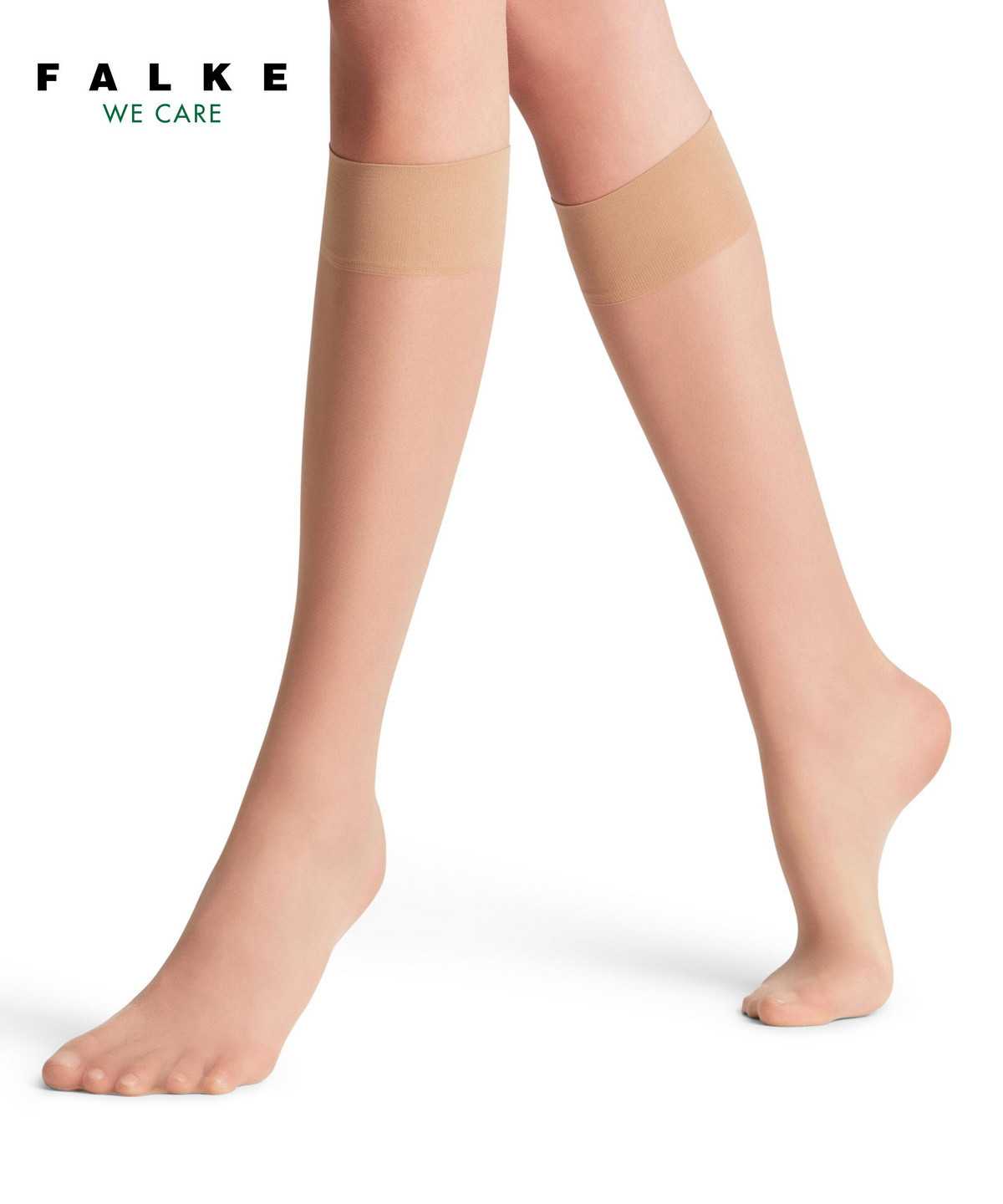 Skarpetki Falke Pure Matt 20 DEN Knee-high Socks Damskie Beżowe | CBTMYO-087