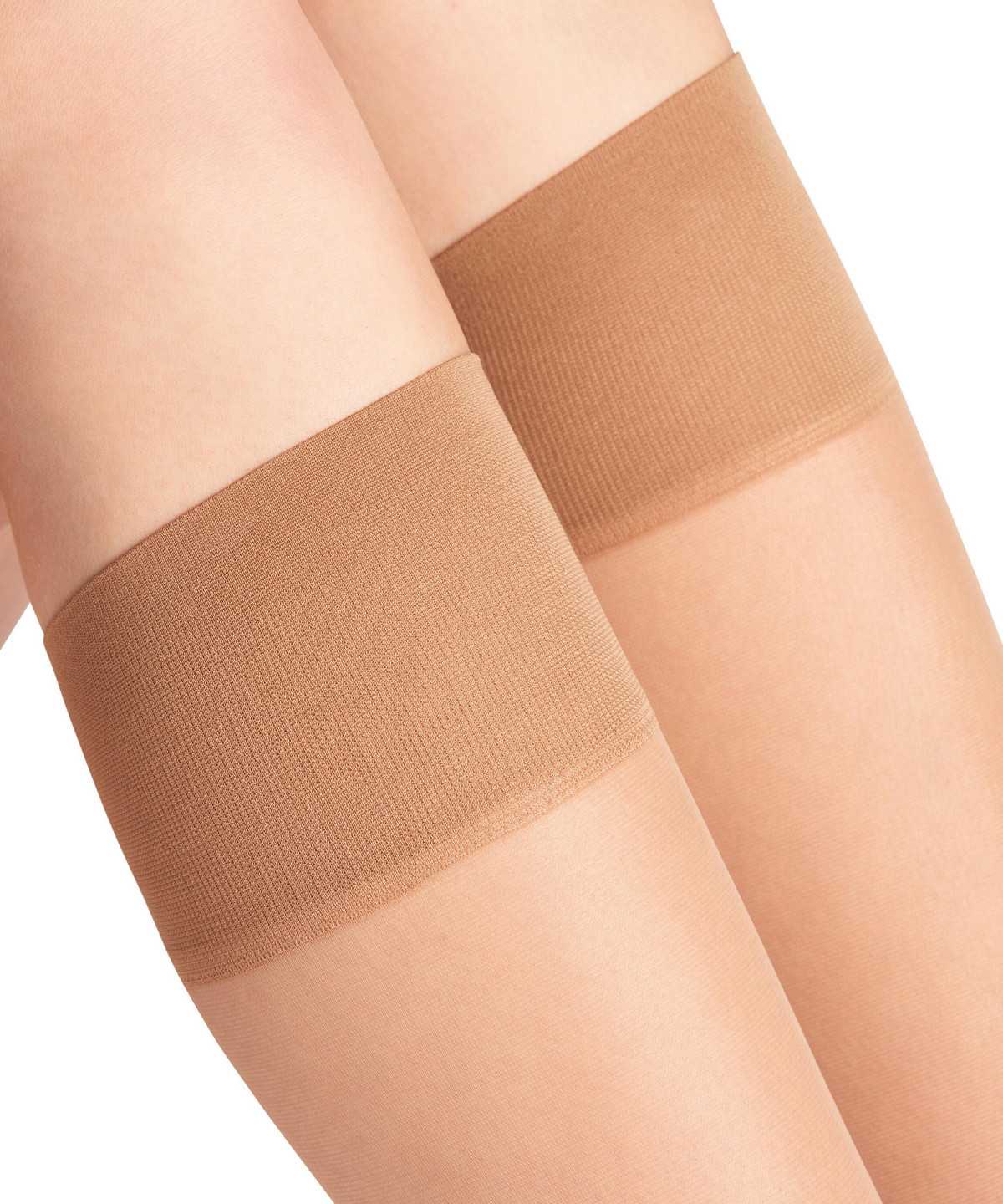 Skarpetki Falke Pure Matt 20 DEN Knee-high Socks Damskie Beżowe | XPJEMY-490