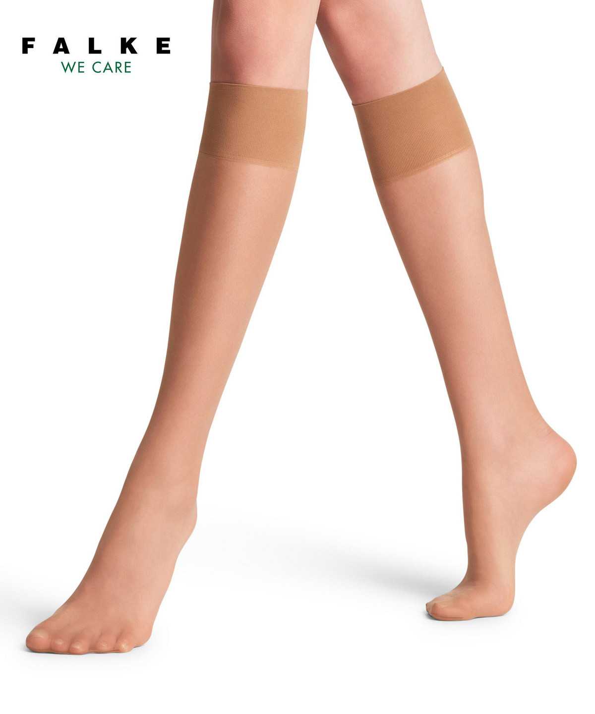 Skarpetki Falke Pure Matt 20 DEN Knee-high Socks Damskie Beżowe | XPJEMY-490