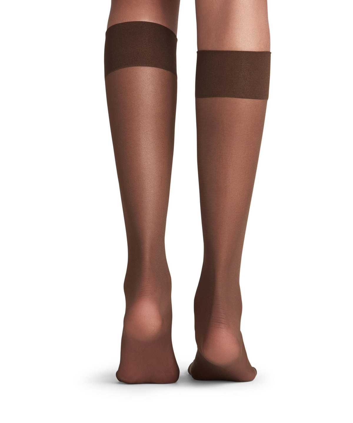 Skarpetki Falke Pure Matt 20 DEN Knee-high Socks Damskie Brązowe | OUSMDA-953