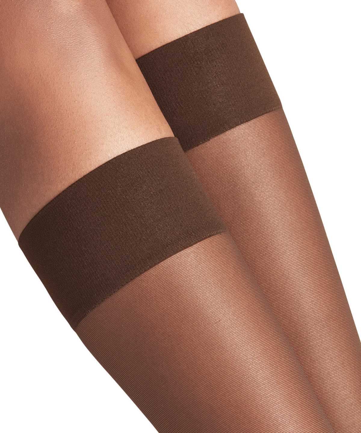 Skarpetki Falke Pure Matt 20 DEN Knee-high Socks Damskie Brązowe | OUSMDA-953