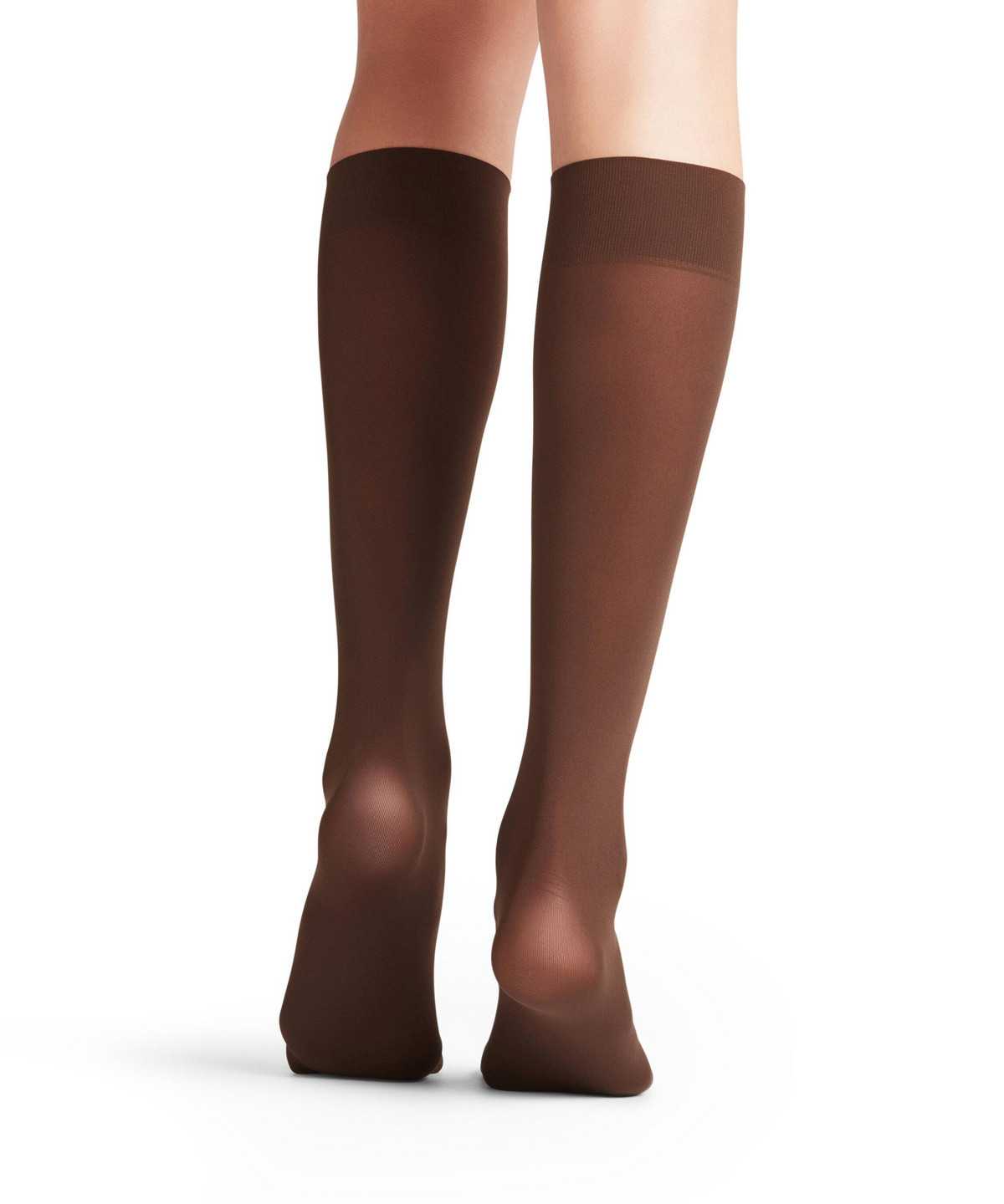 Skarpetki Falke Pure Matt 50 DEN Knee-high Socks Damskie Brązowe | BOIYRH-062