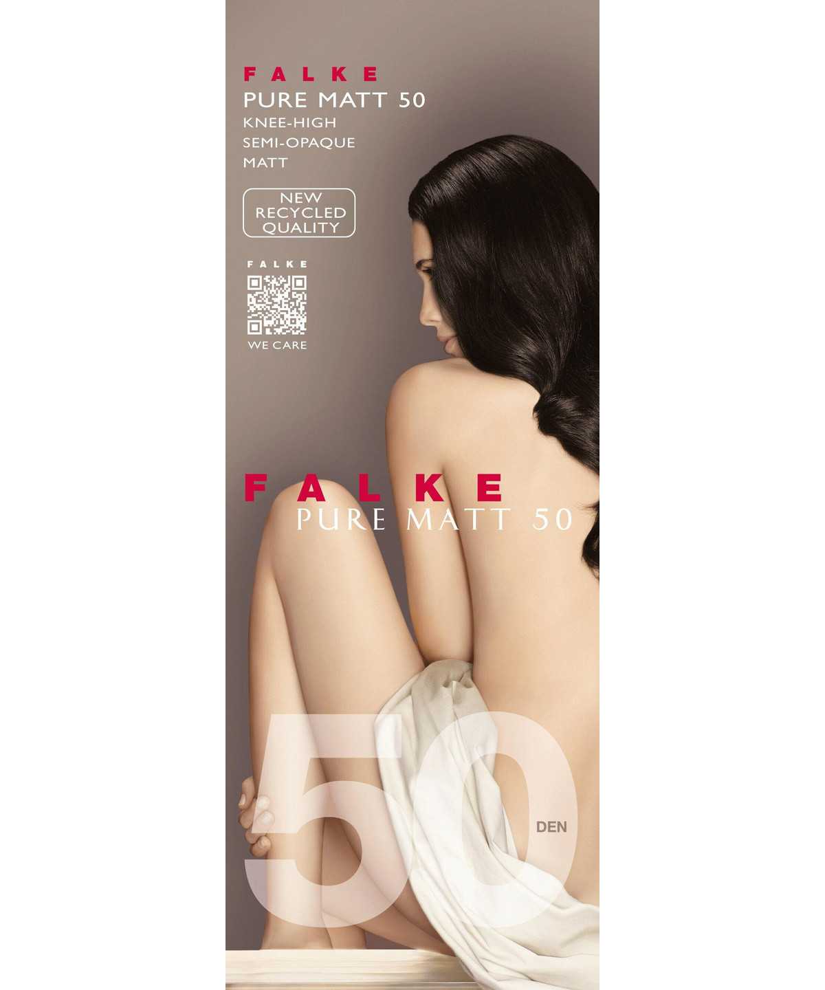 Skarpetki Falke Pure Matt 50 DEN Knee-high Socks Damskie Brązowe | BOIYRH-062