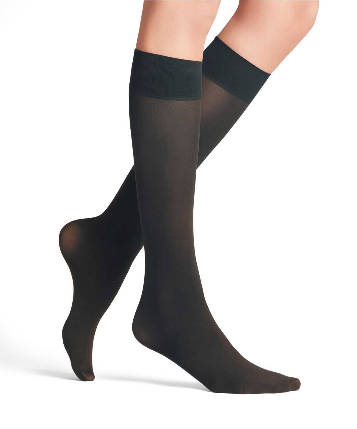 Skarpetki Falke Pure Matt 50 DEN Knee-high Socks Damskie Szare | OVZQUC-836