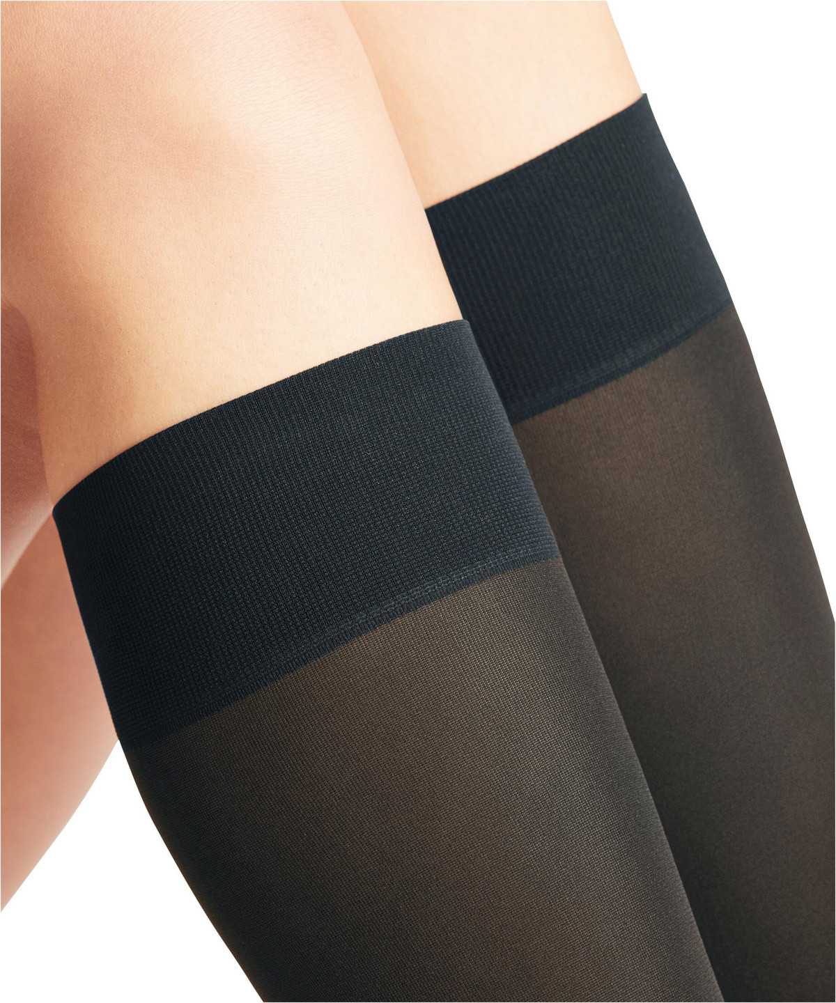 Skarpetki Falke Pure Matt 50 DEN Knee-high Socks Damskie Szare | OVZQUC-836