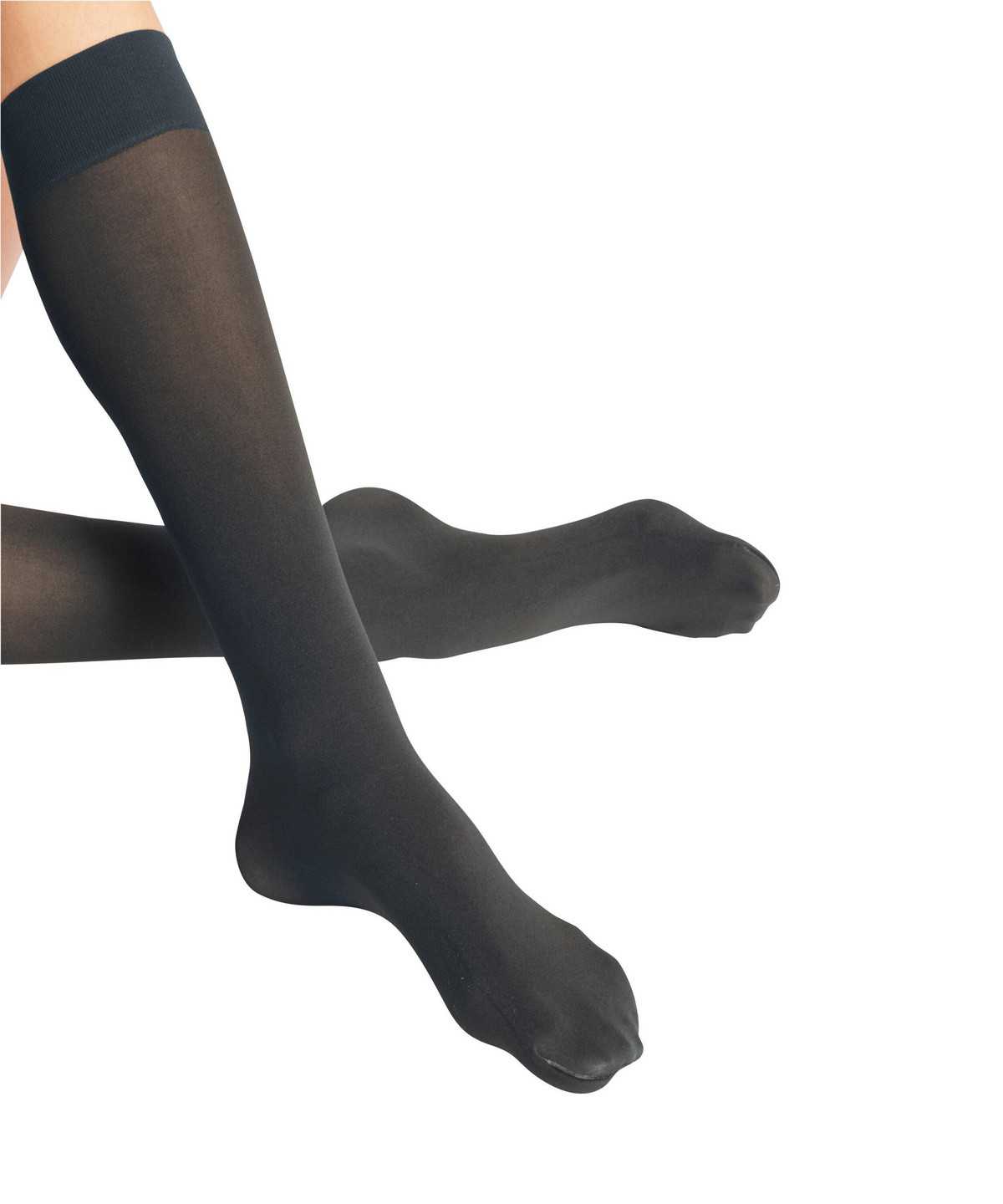 Skarpetki Falke Pure Matt 50 DEN Knee-high Socks Damskie Szare | OVZQUC-836