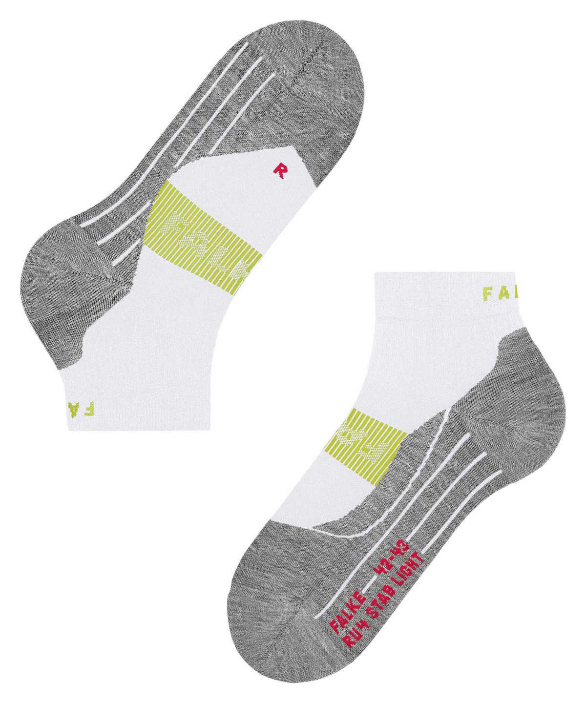 Skarpetki Falke RU4 Endurance Cool Short Running Short sock Męskie Białe | VNPSCE-938