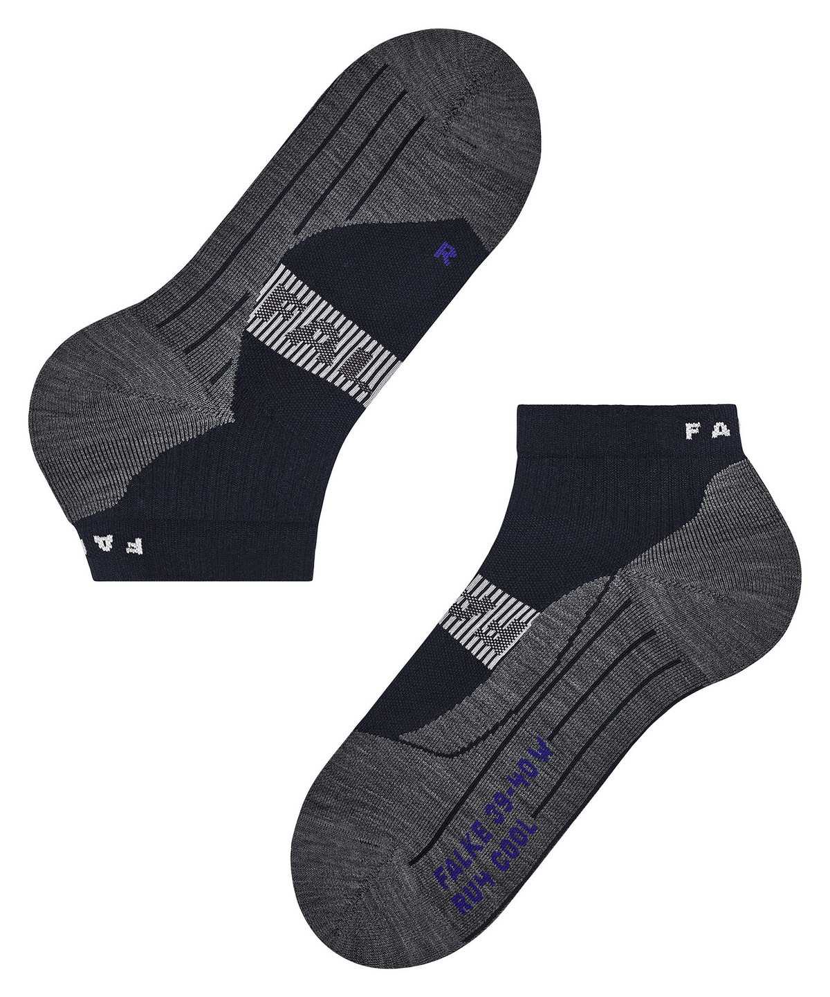 Skarpetki Falke RU4 Endurance Cool Short Running Short sock Męskie Niebieskie | QYUOIP-749