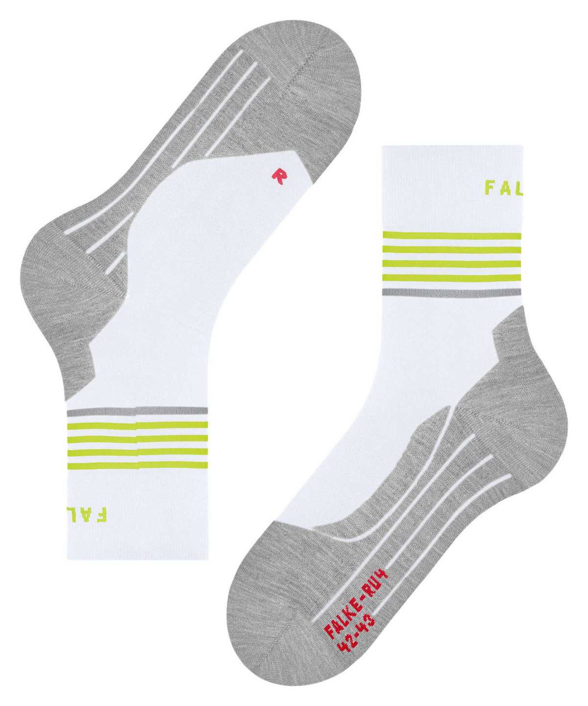 Skarpetki Falke RU4 Endurance Reflect Running Socks Męskie Białe | CLQHDV-615