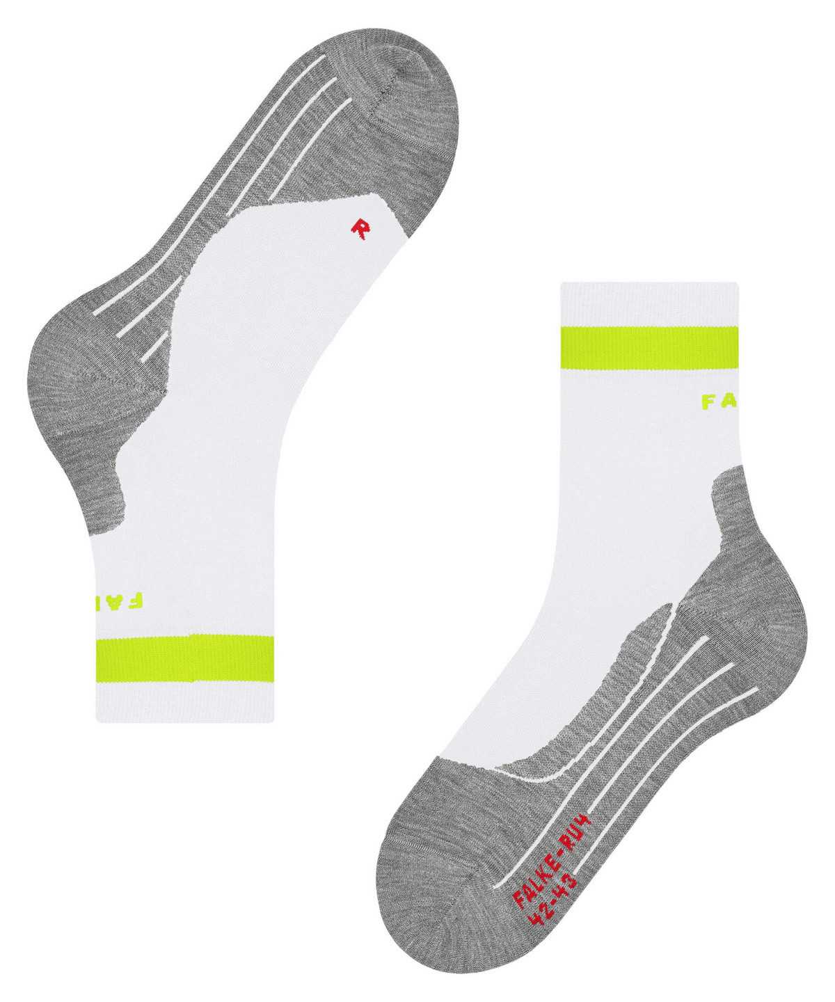 Skarpetki Falke RU4 Endurance Running Socks Męskie Białe | UBSCJK-345