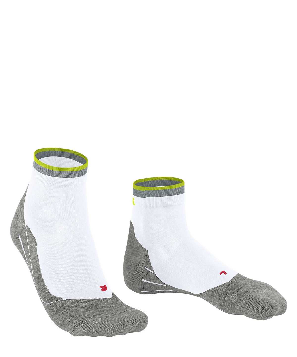 Skarpetki Falke RU4 Endurance Short Reflect Running Short sock Męskie Białe | NJKYOB-673