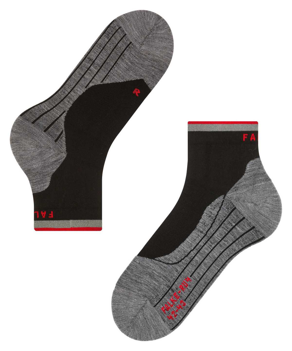 Skarpetki Falke RU4 Endurance Short Reflect Running Short sock Męskie Czarne | UMHRKW-086