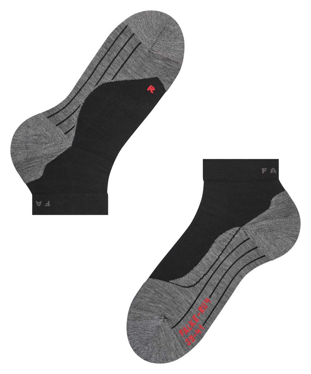 Skarpetki Falke RU4 Endurance Short Running Short sock Męskie Czarne | ZDIOCH-169