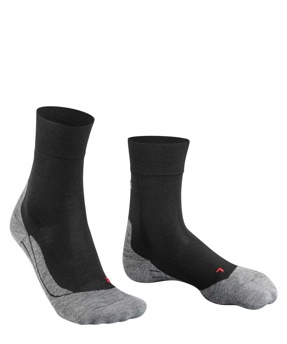 Skarpetki Falke RU4 Endurance Wool Running Socks Męskie Czarne | WMKPZU-743